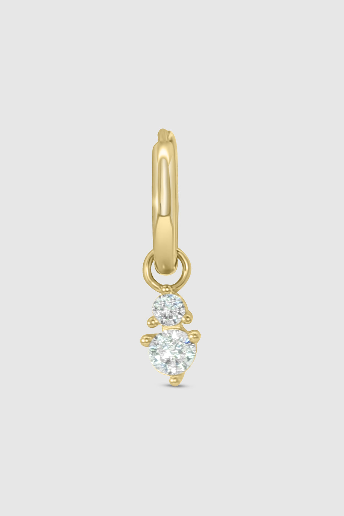 Crystal Double Round Charm