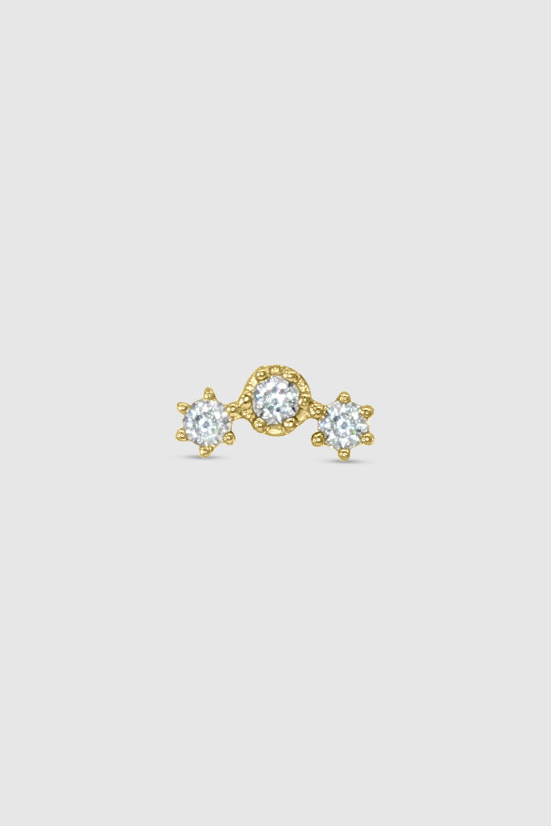 Triple Crystal Cluster Flatback