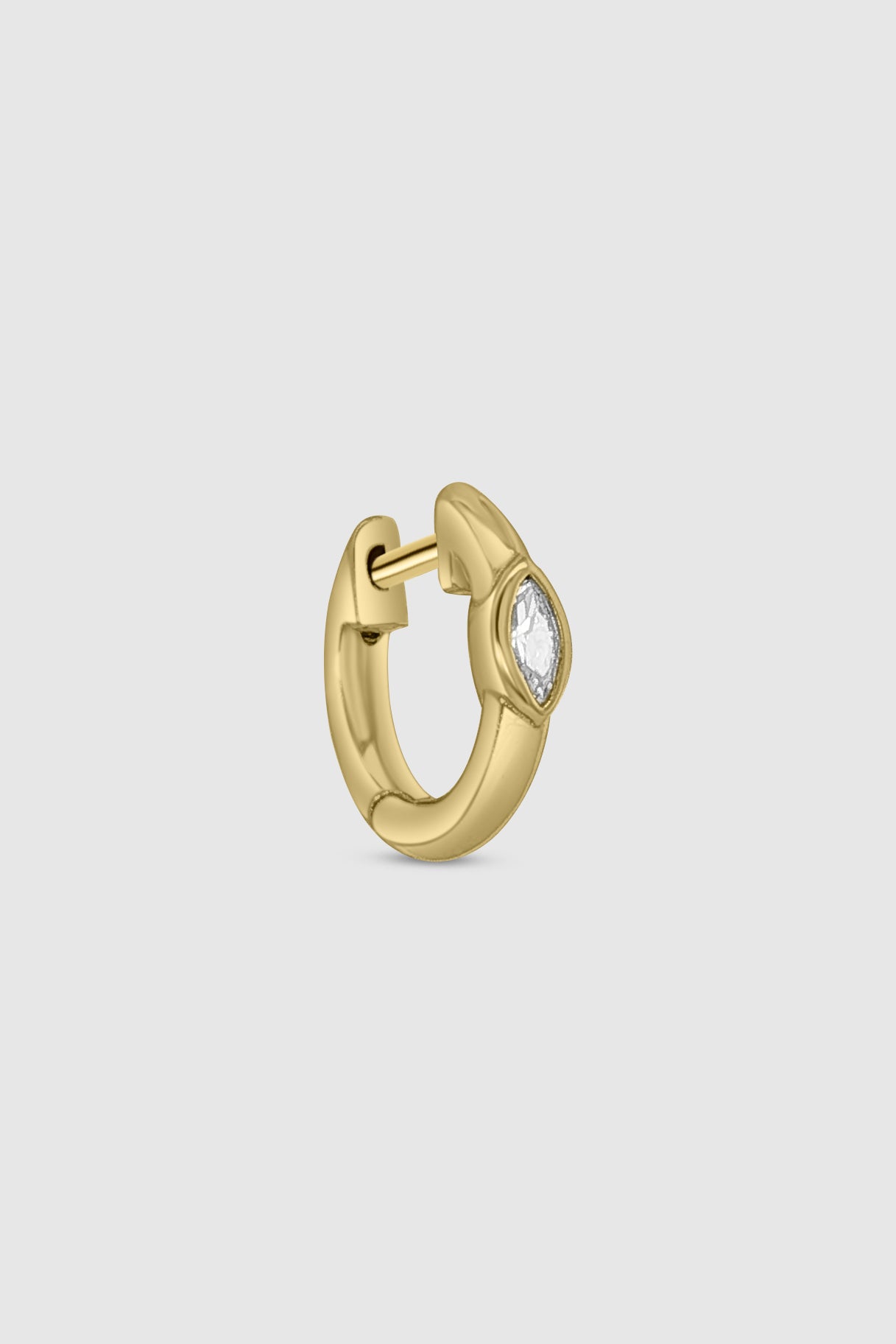 Bezel Marquise Huggie