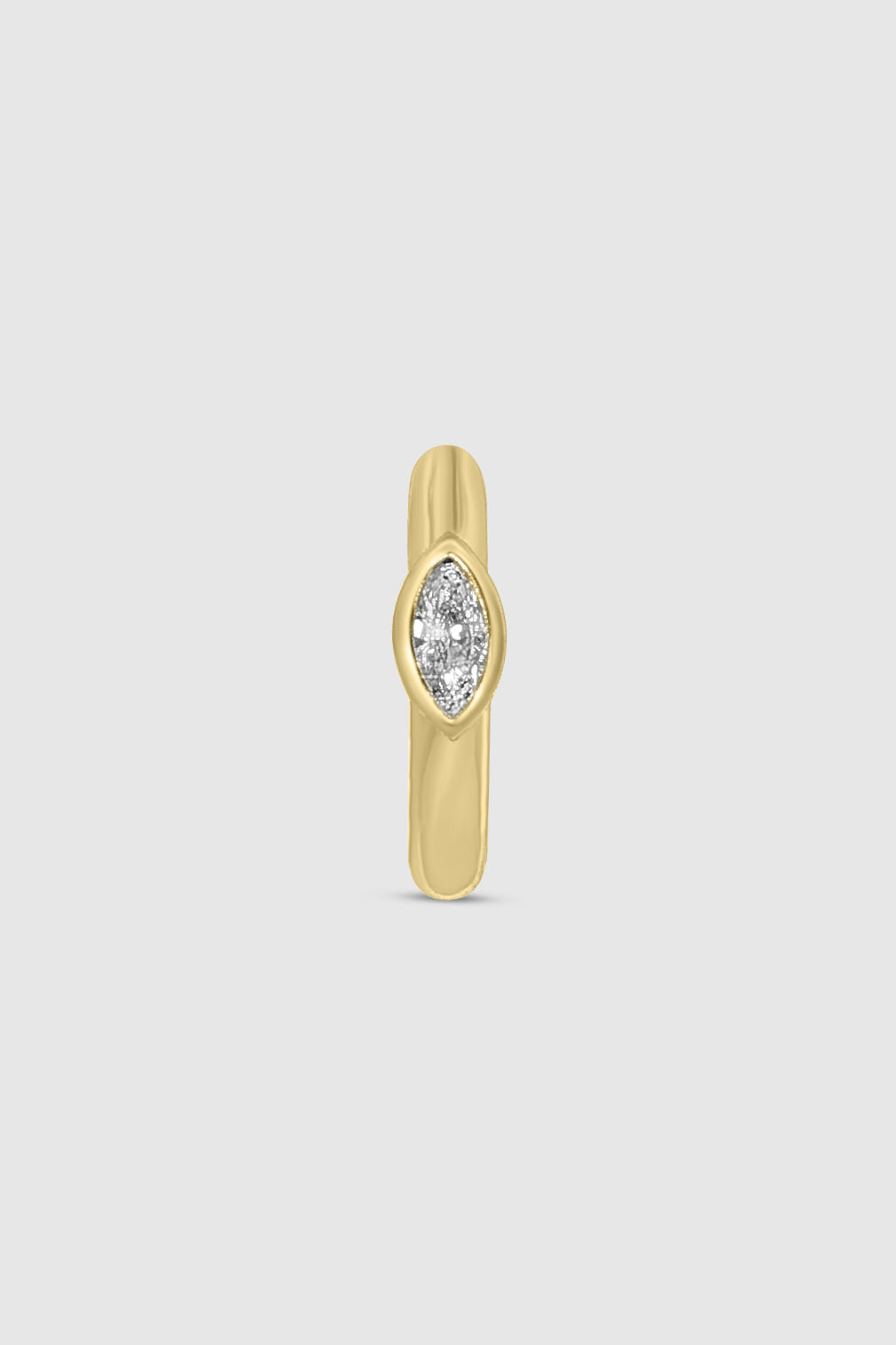 Bezel Marquise Huggie