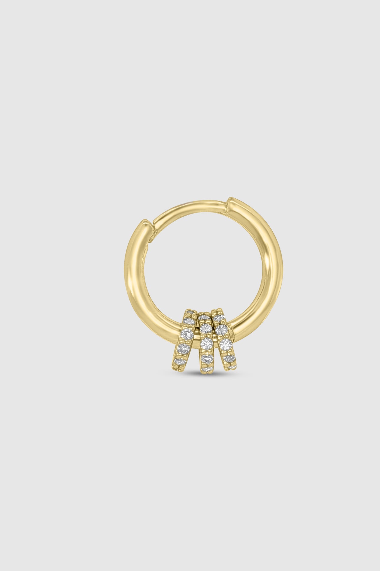 Crystal Triple Ring Huggie