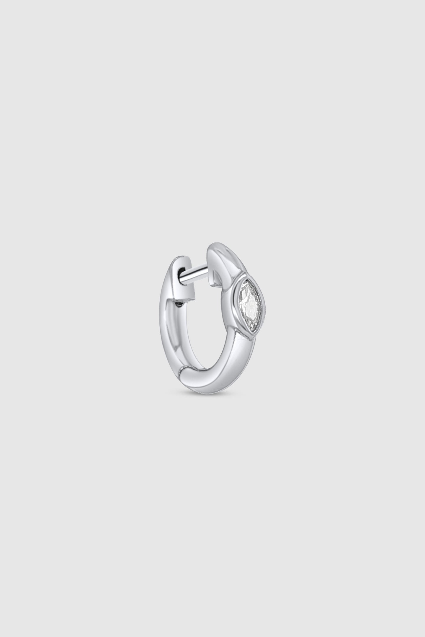 Bezel Marquise Huggie