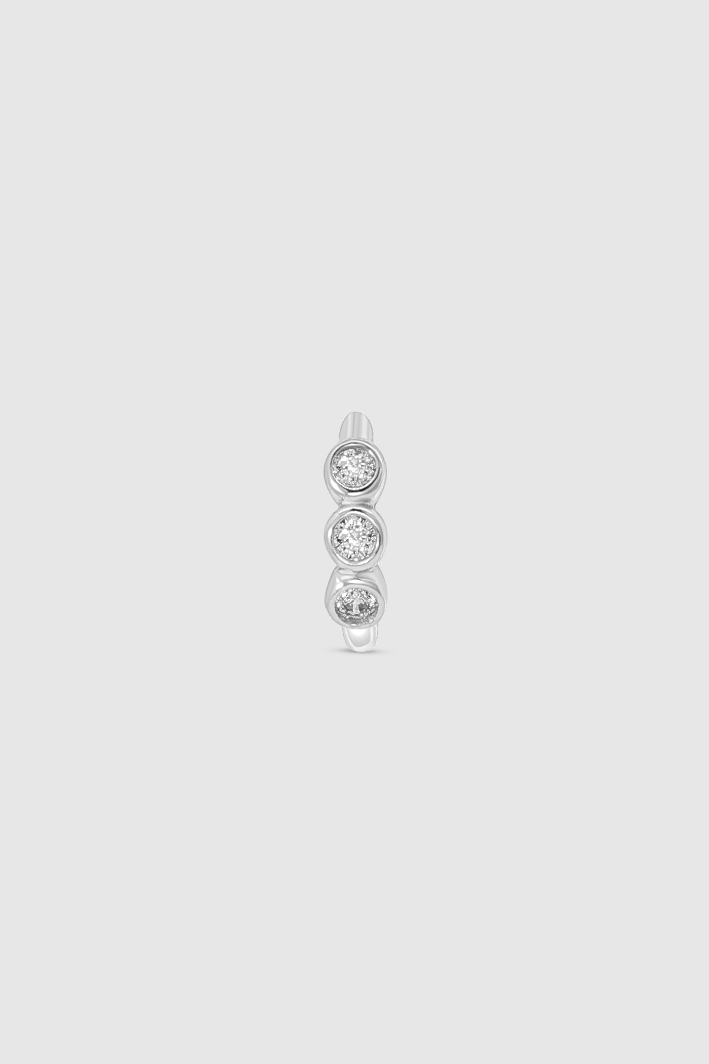 Triple Bezel Crystal Huggie
