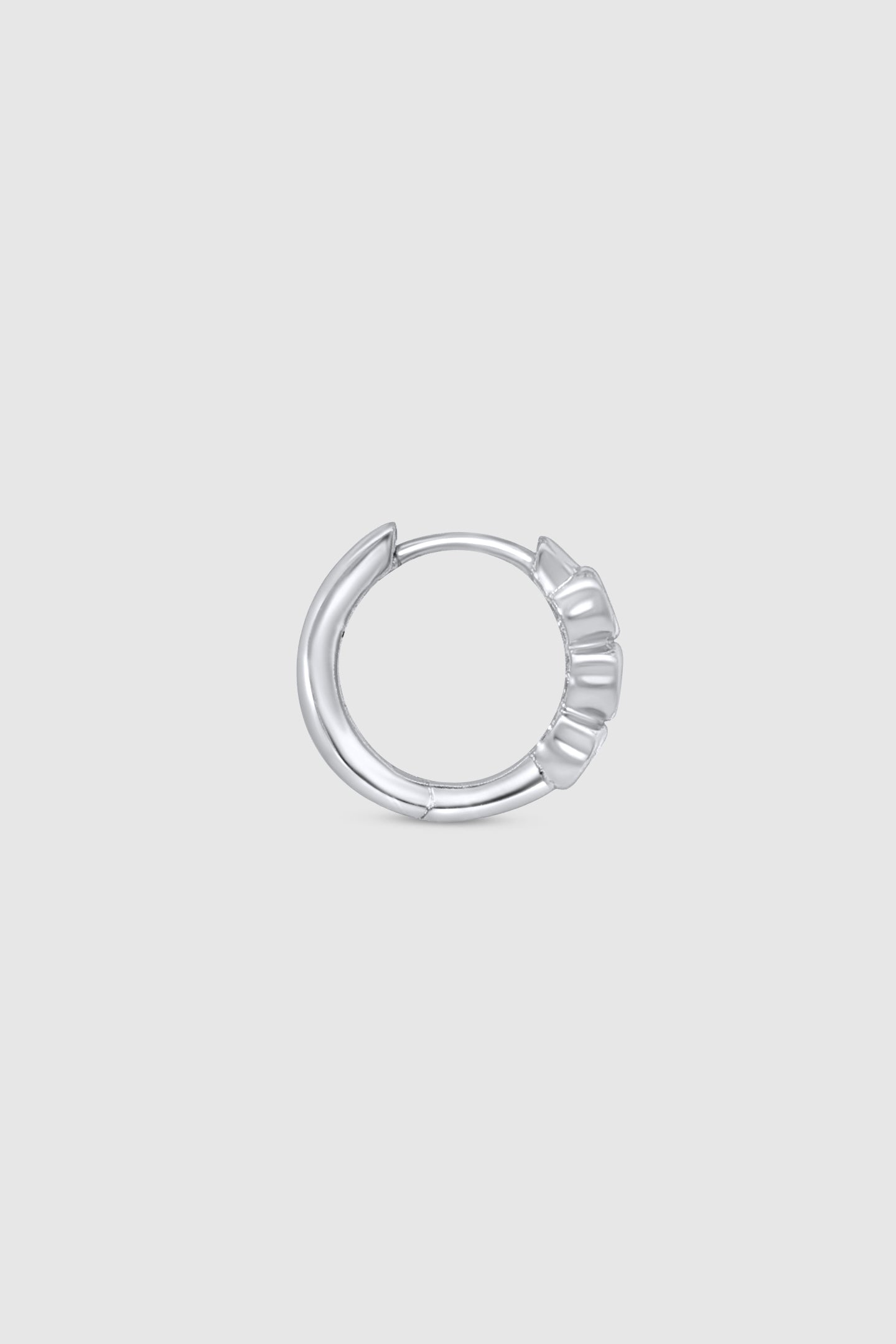 Triple Bezel Crystal Huggie
