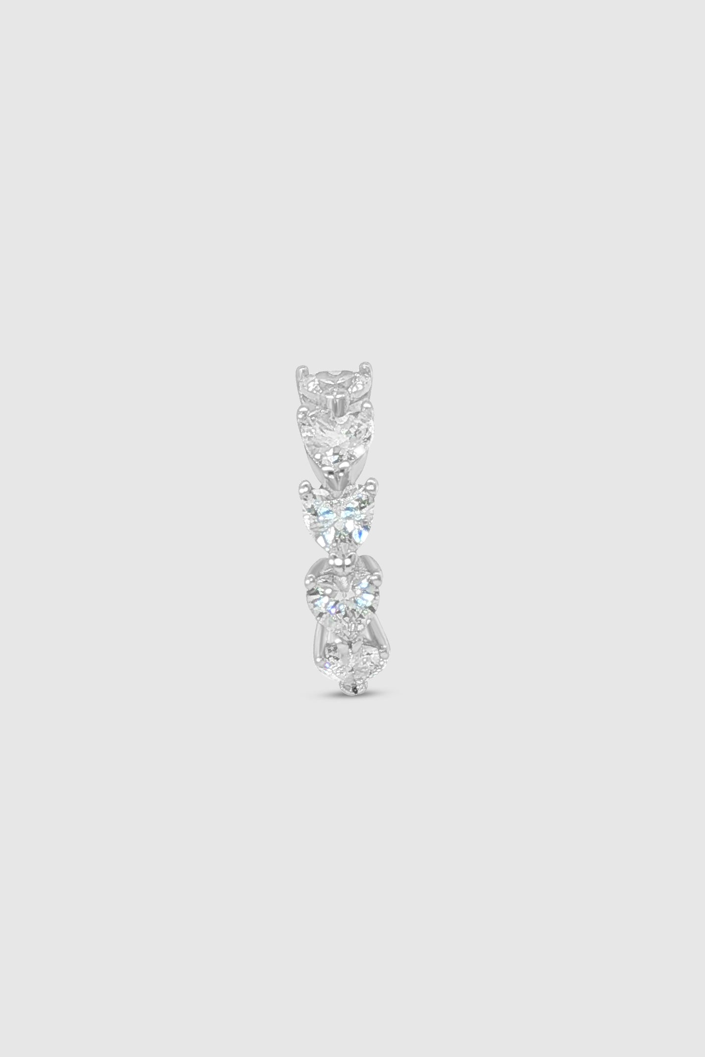 Crystal Heart Huggie