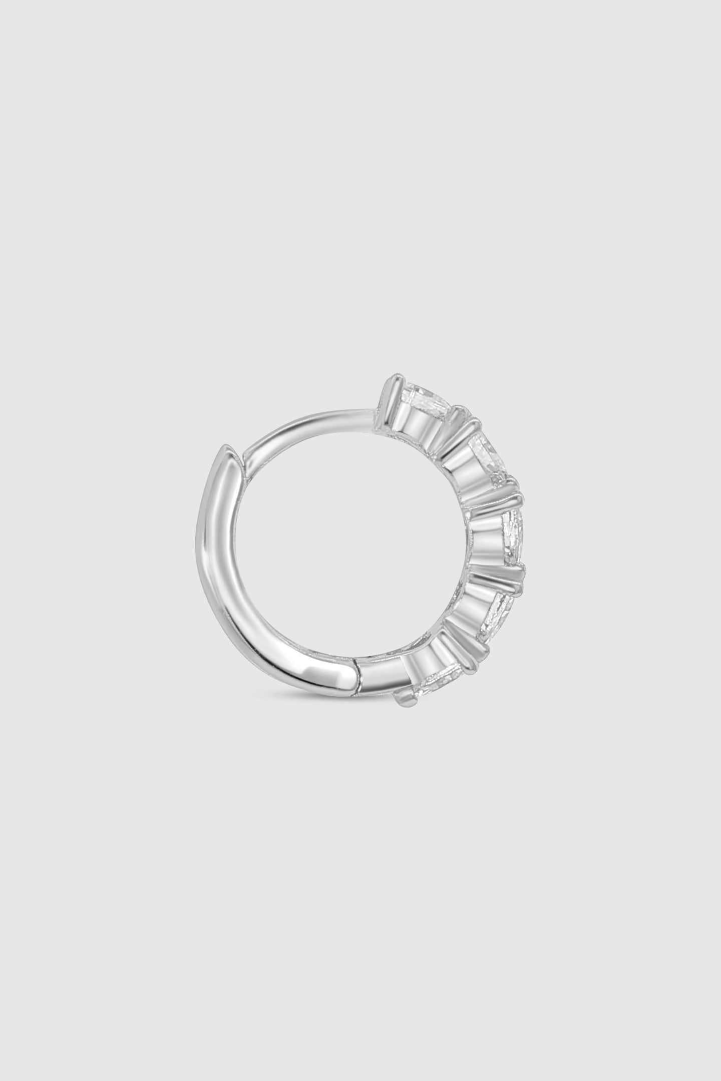 Crystal Heart Huggie
