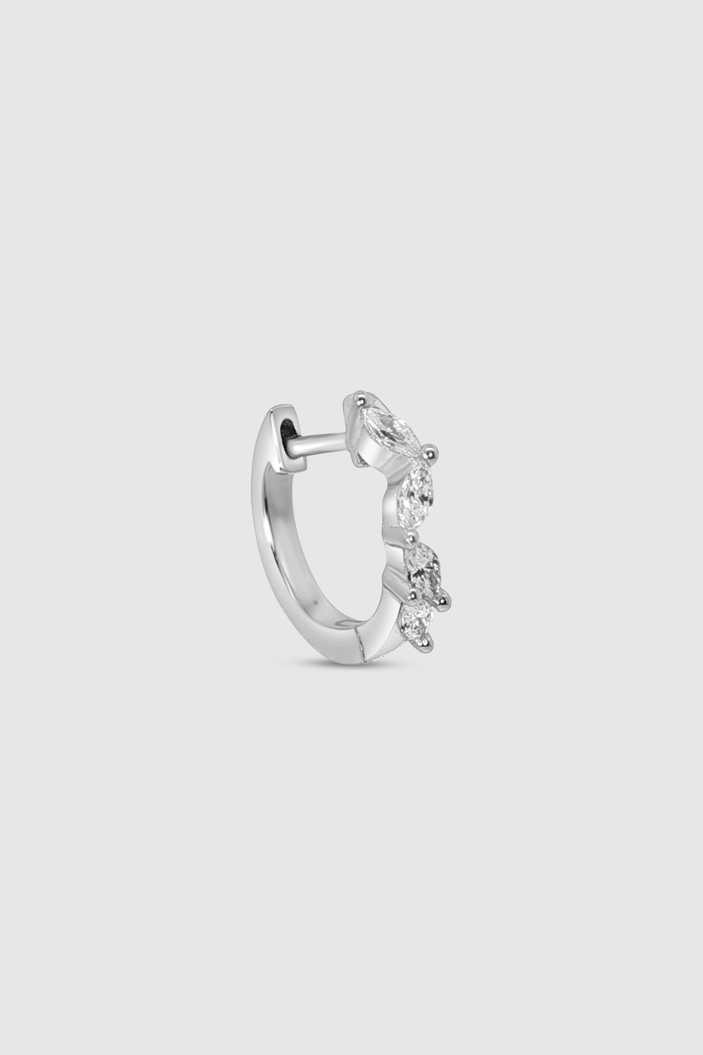 Staggered Marquise Huggie