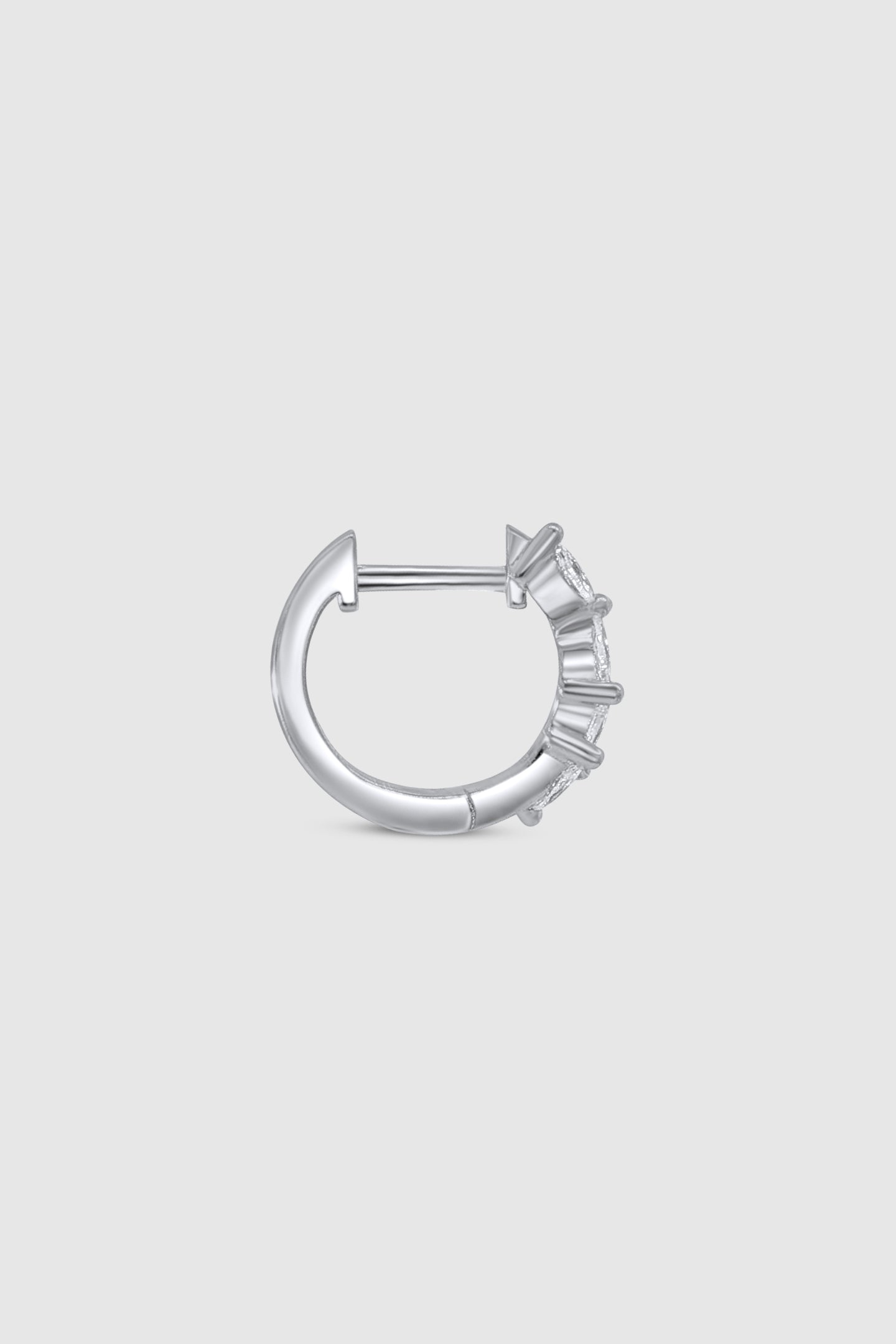 Staggered Marquise Huggie