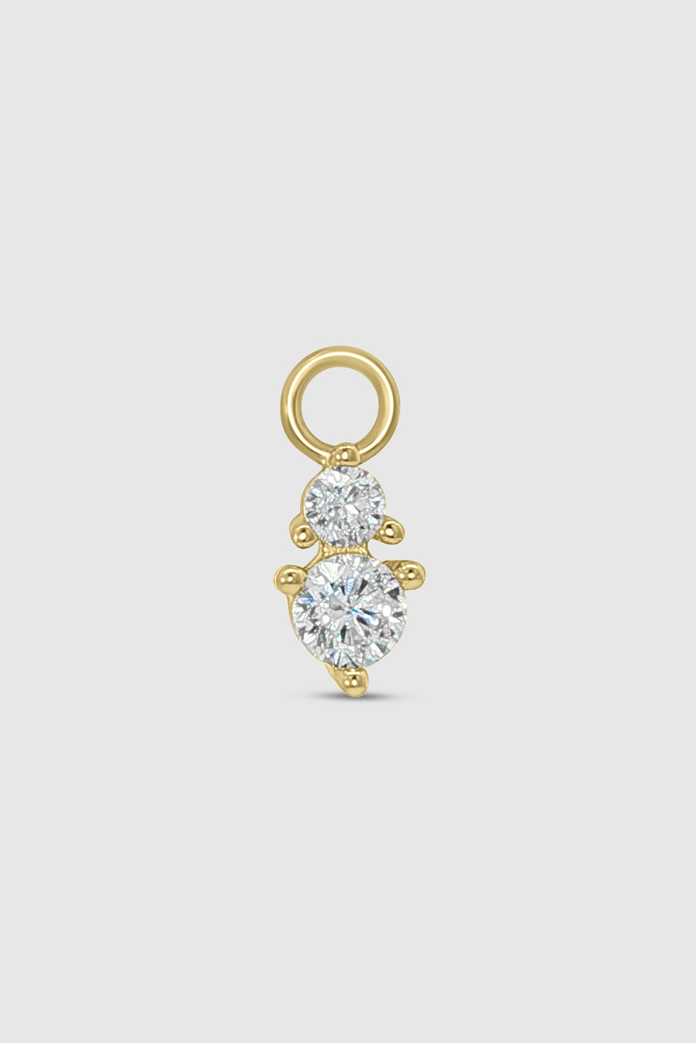 Crystal Double Round Charm