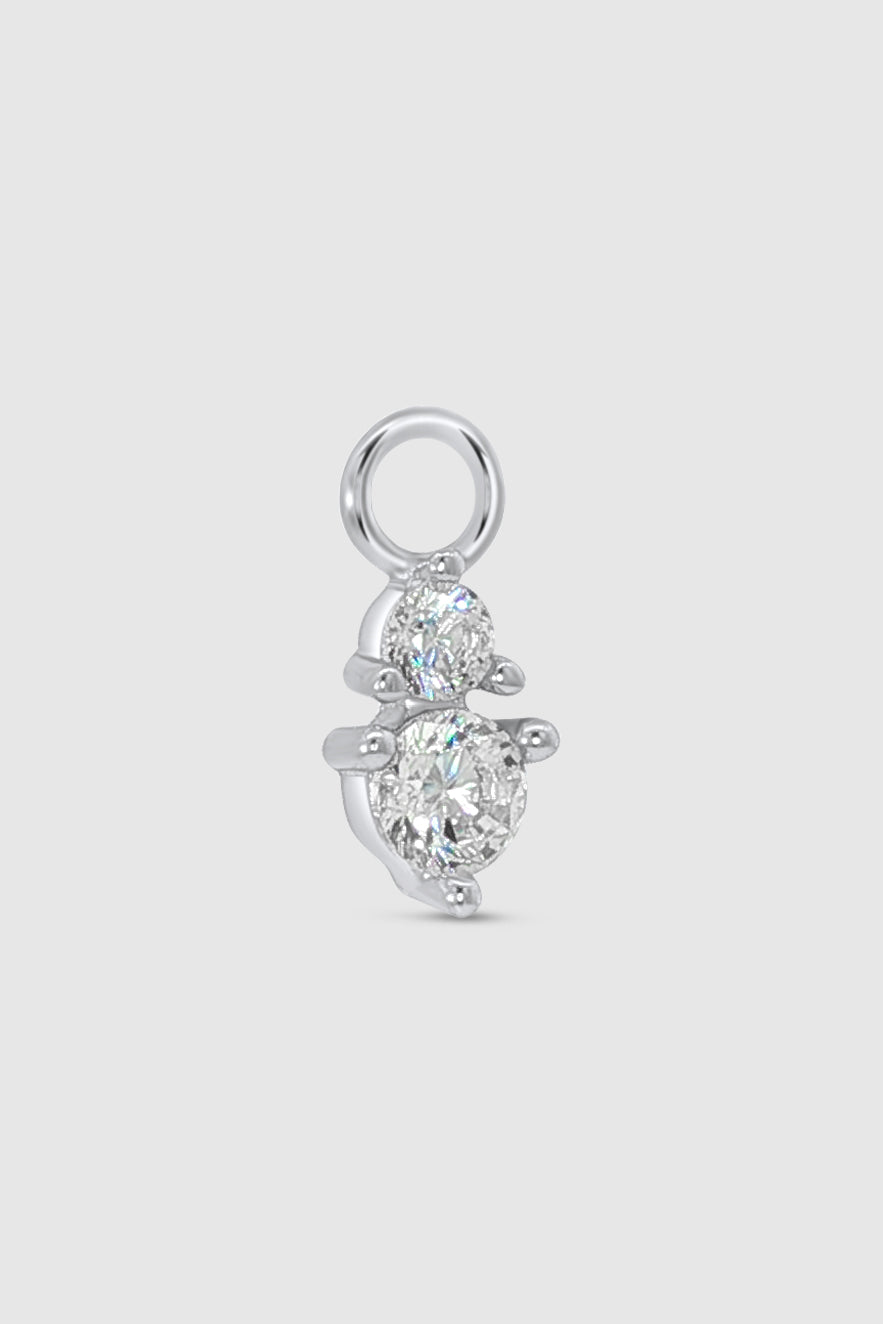 Crystal Double Round Charm