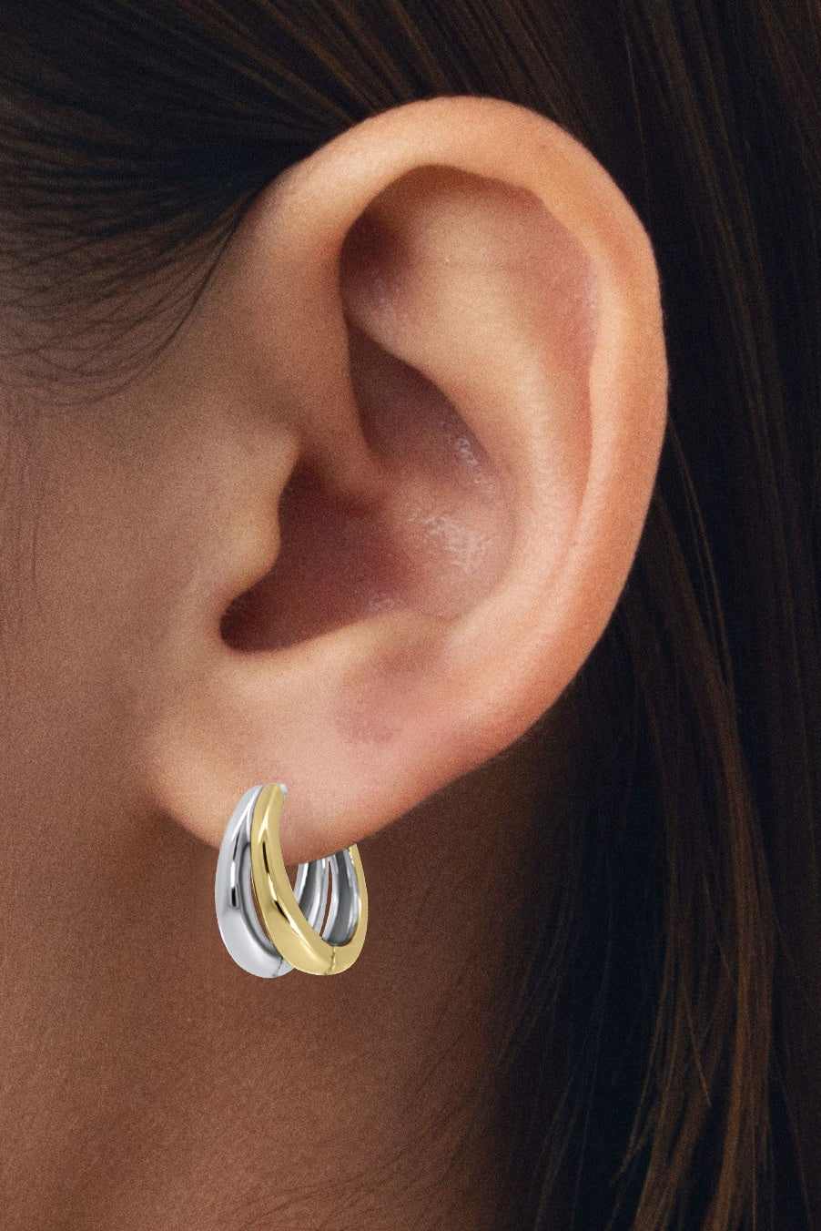 Two Tone Duo Hoop