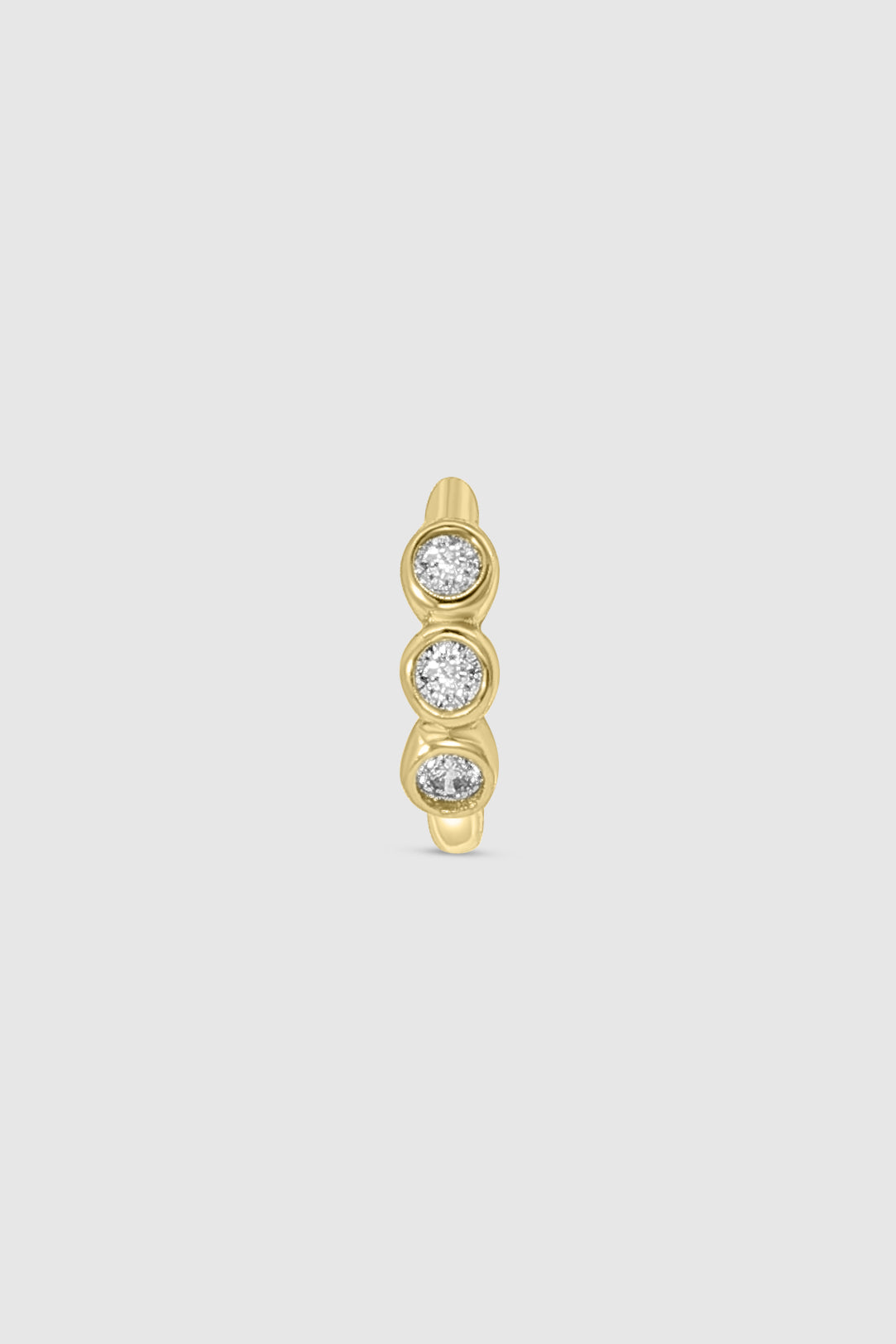 Triple Bezel Crystal Huggie