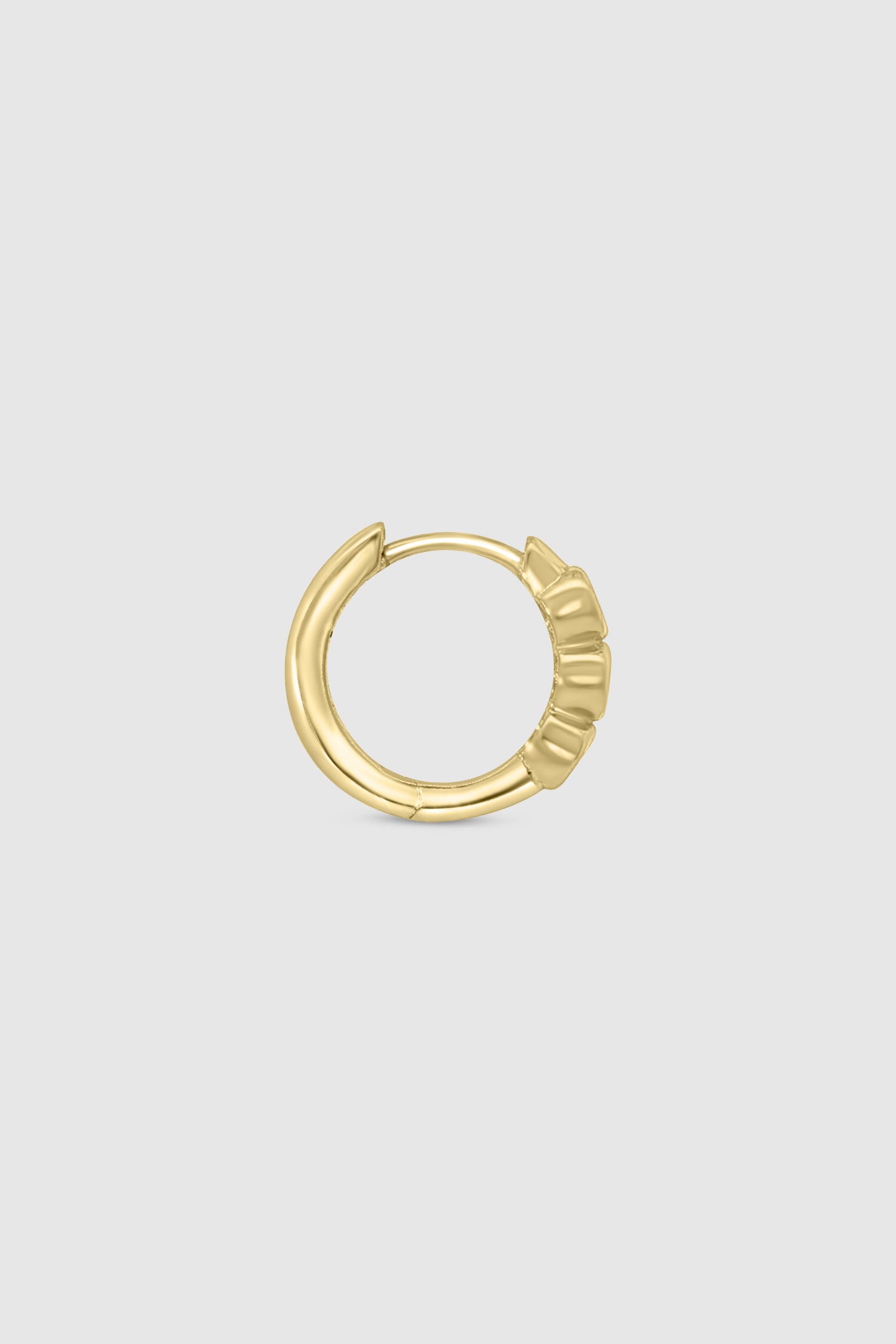 Triple Bezel Crystal Huggie