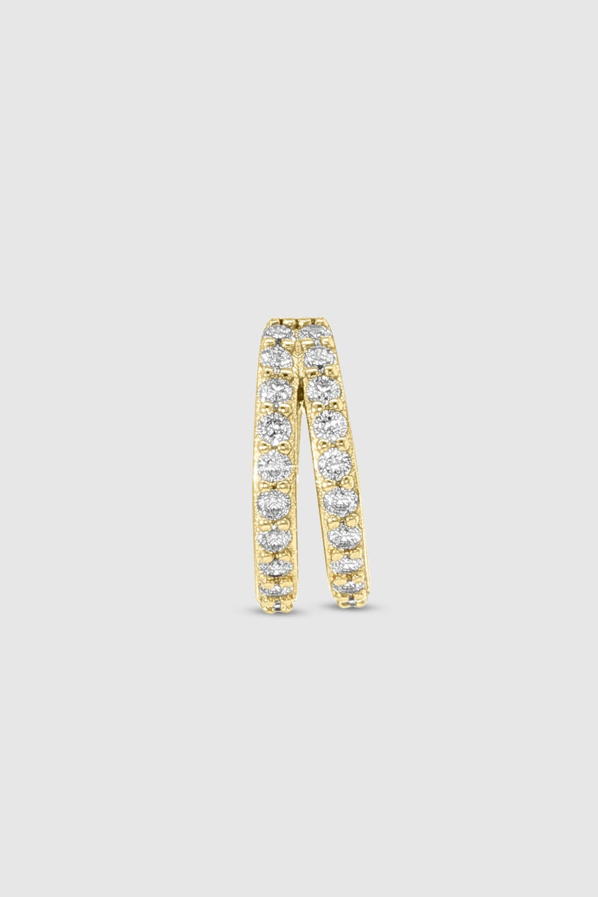 Double Crystal Huggie