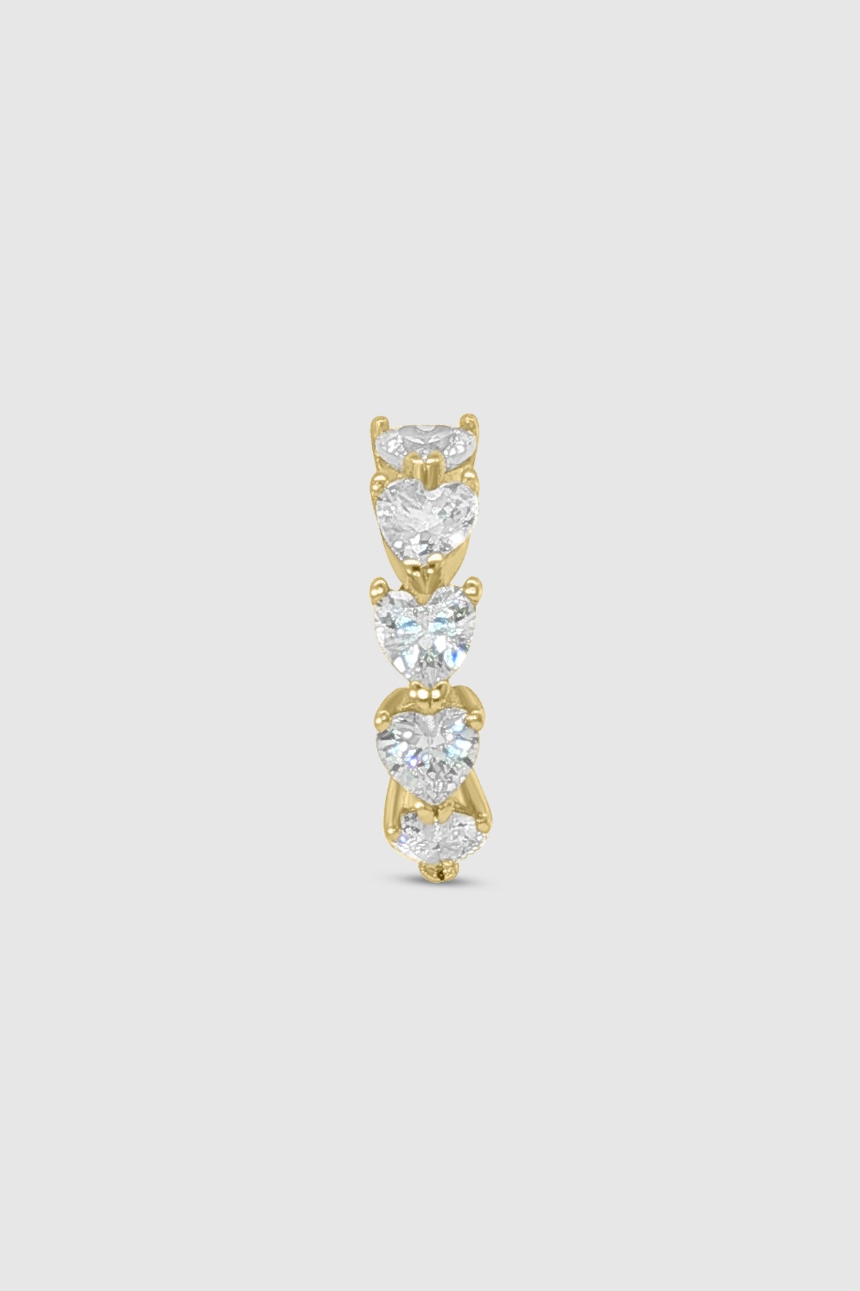 Crystal Heart Huggie