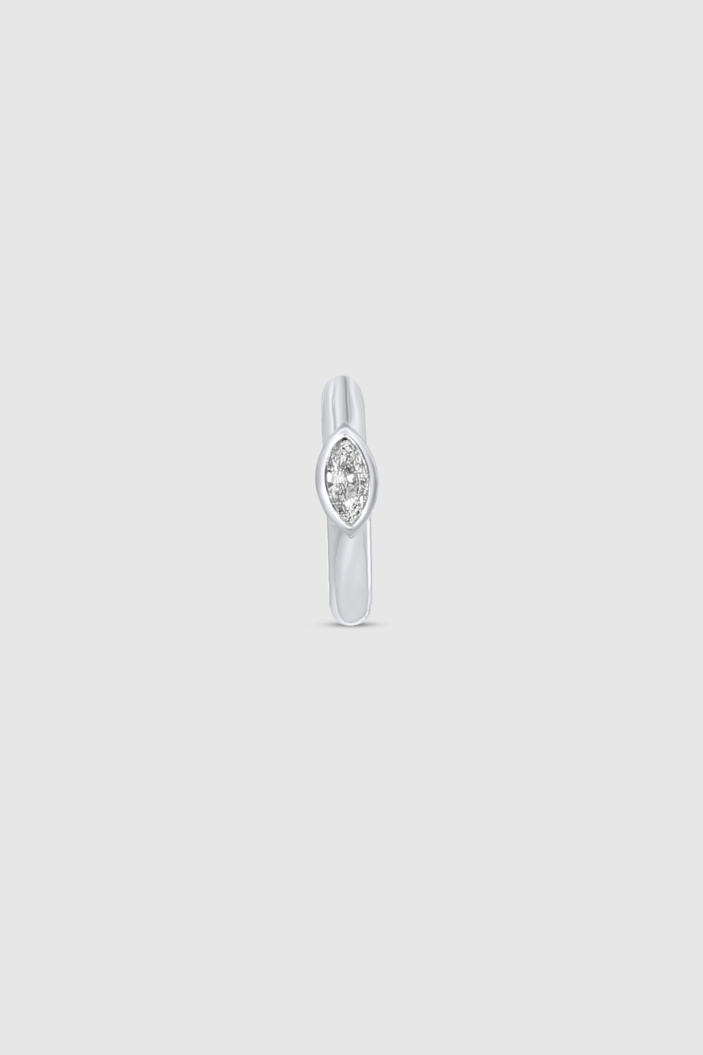 Bezel Marquise Huggie
