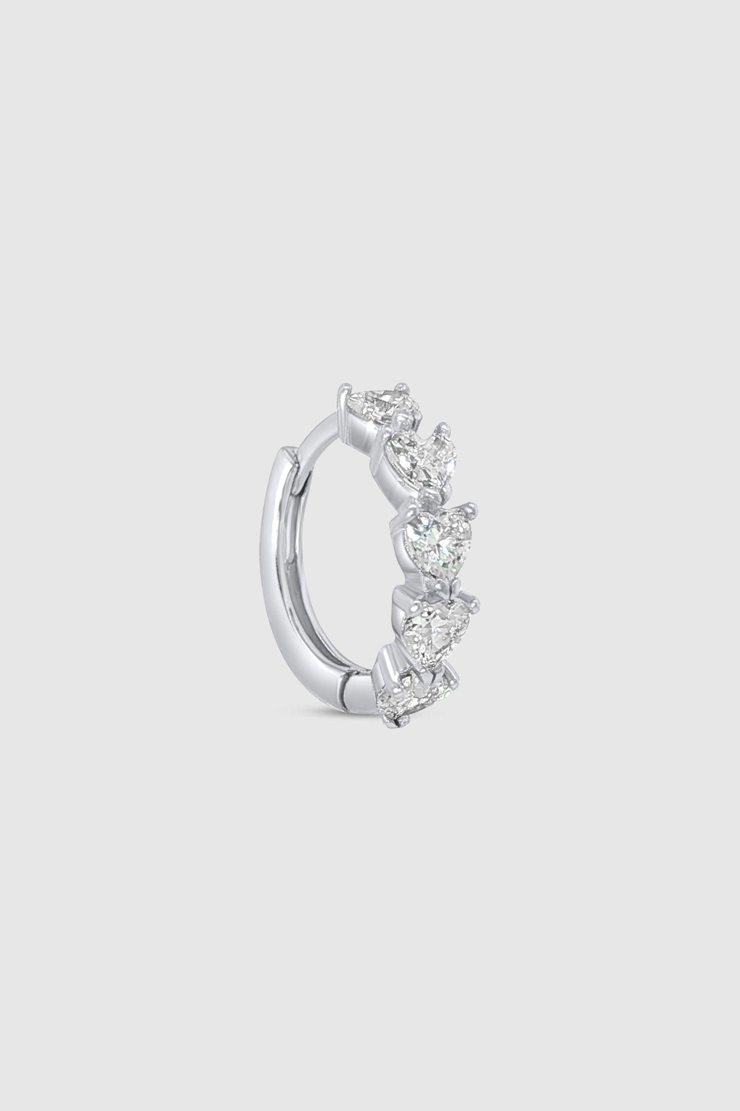 Crystal Heart Huggie
