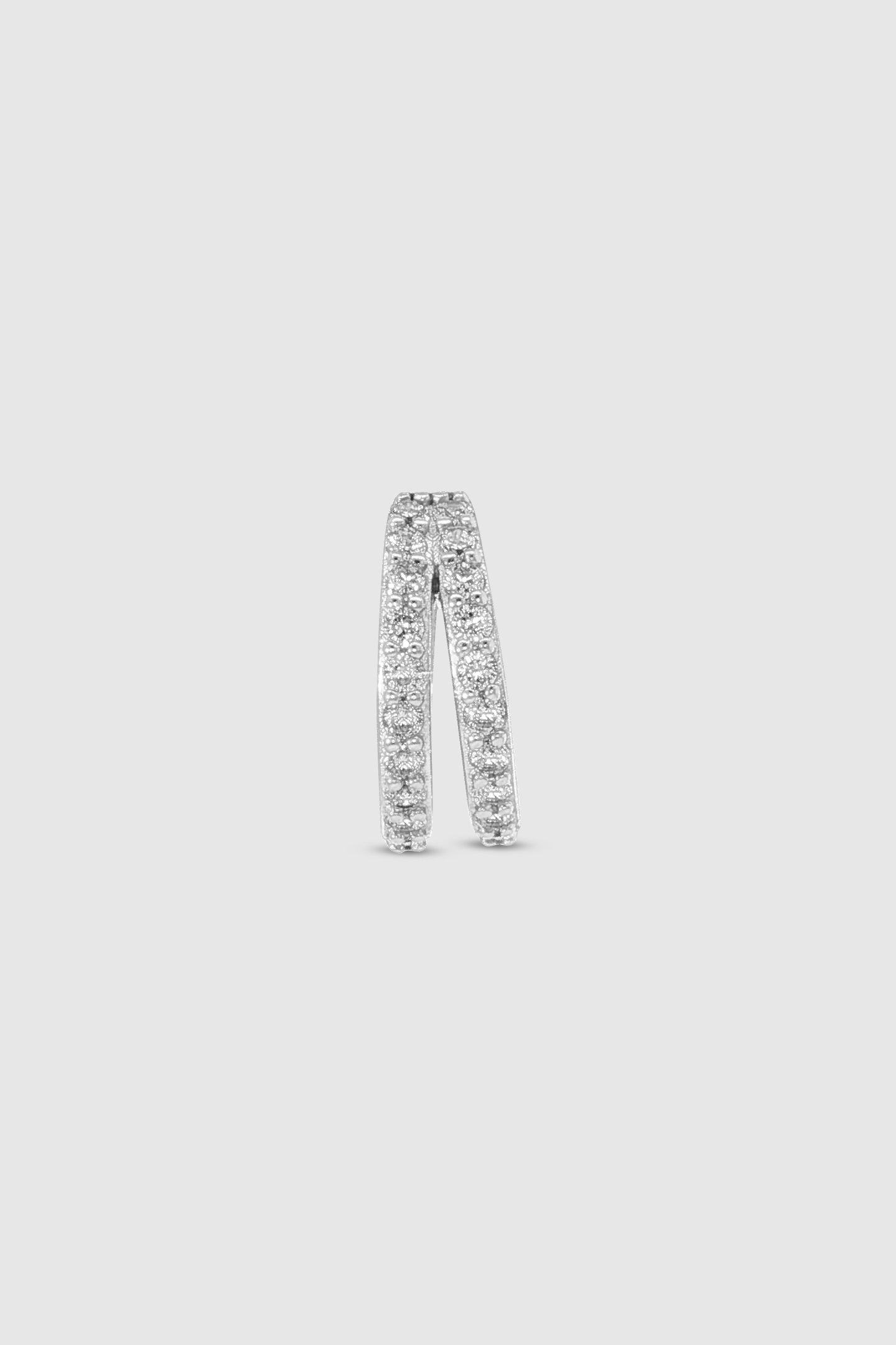Double Crystal Huggie