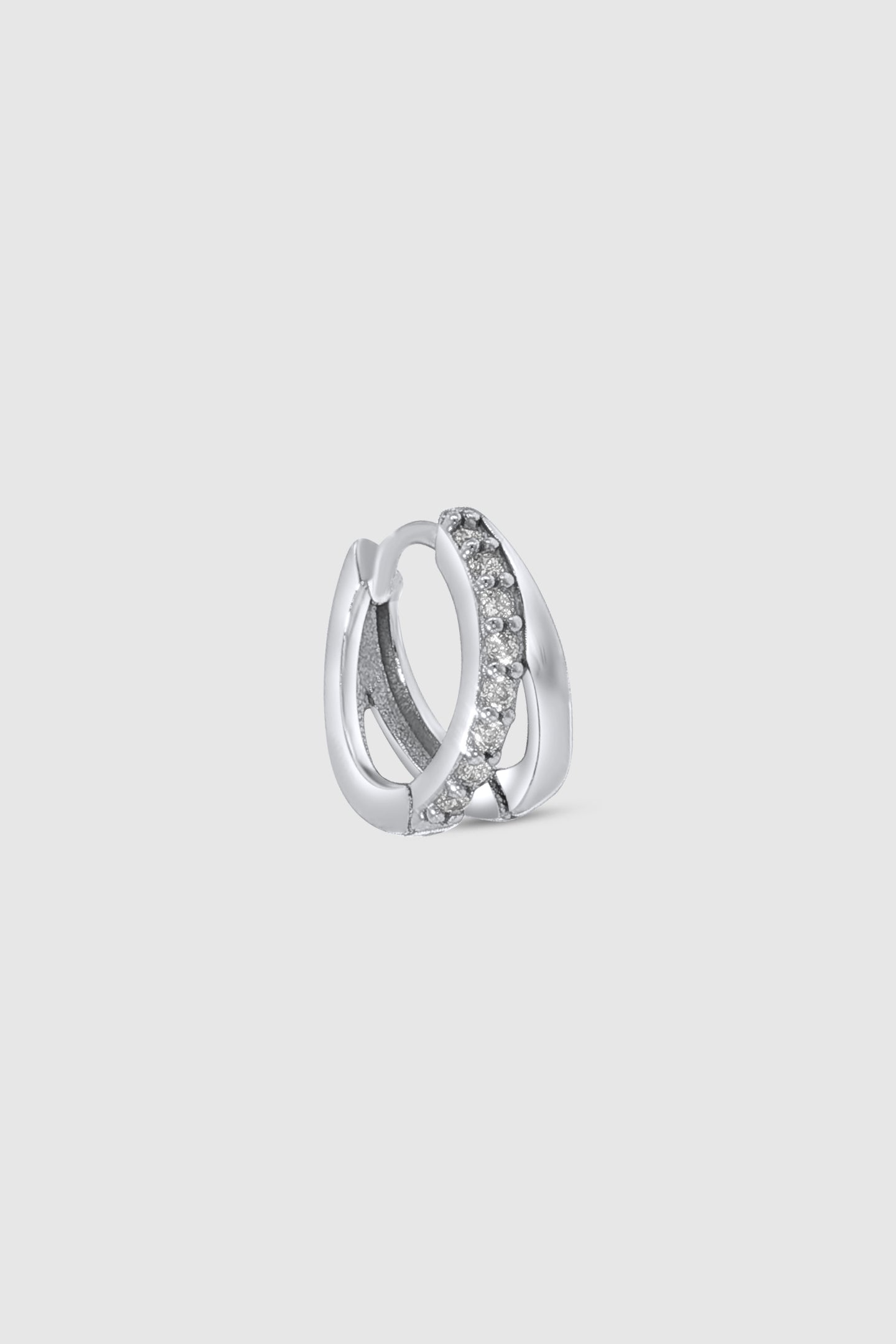 Mini Crystal Double Huggie