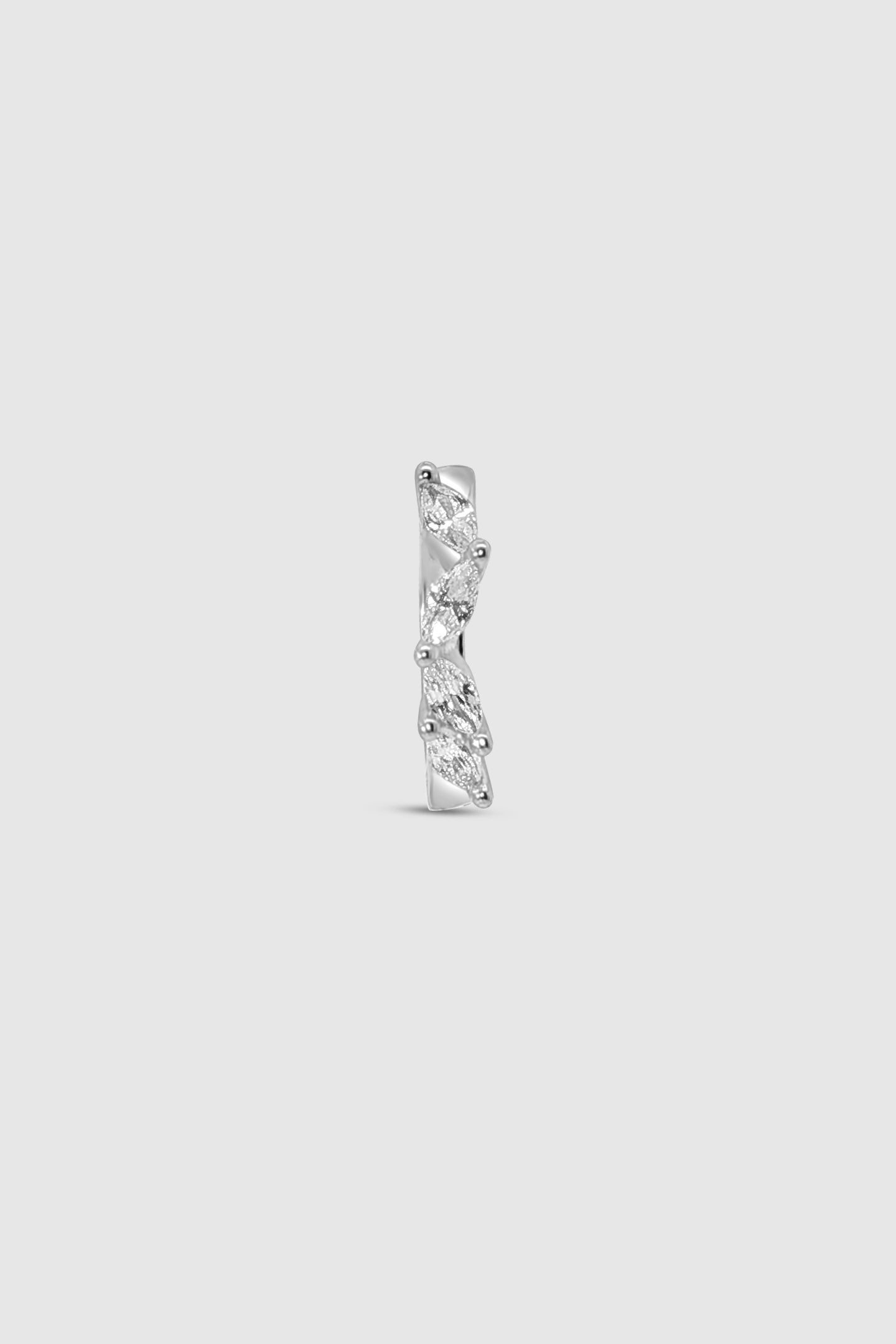 Staggered Marquise Huggie