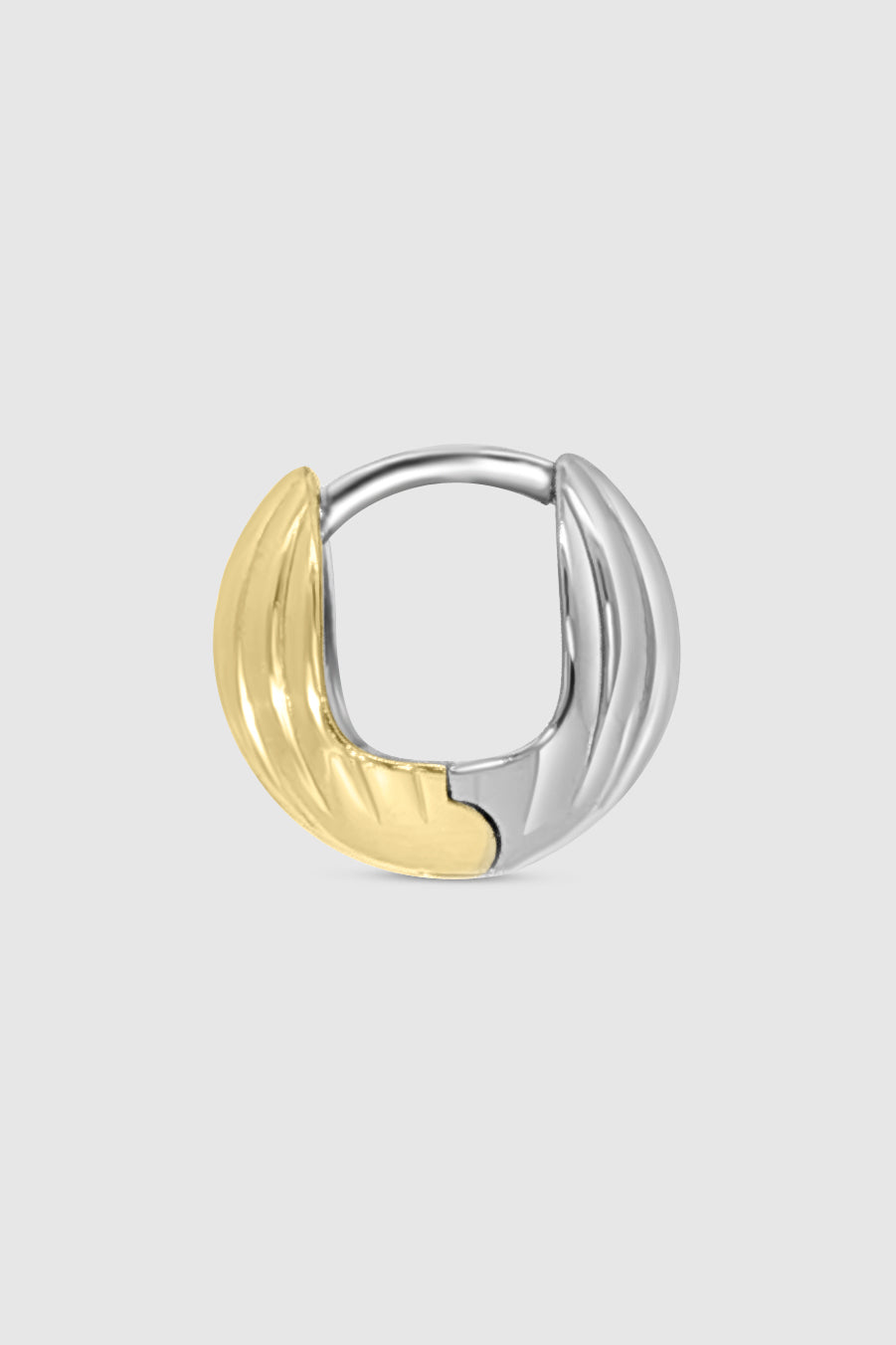 Two Tone Shell Huggie