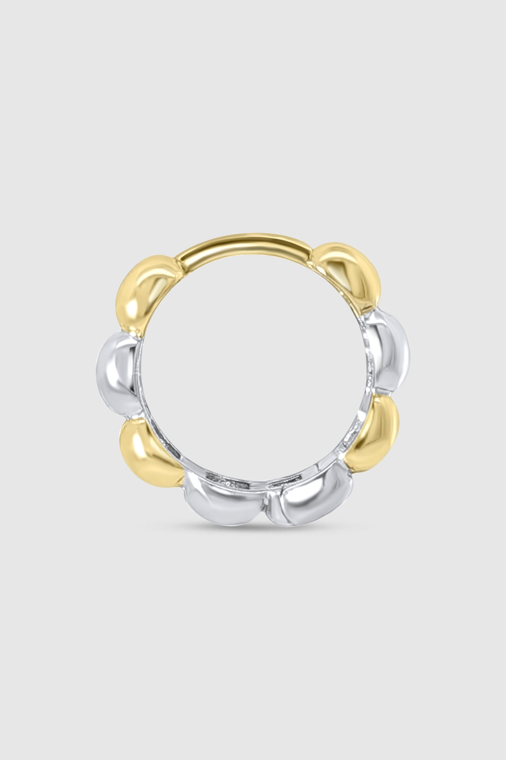 Two Tone Stacked Huggie