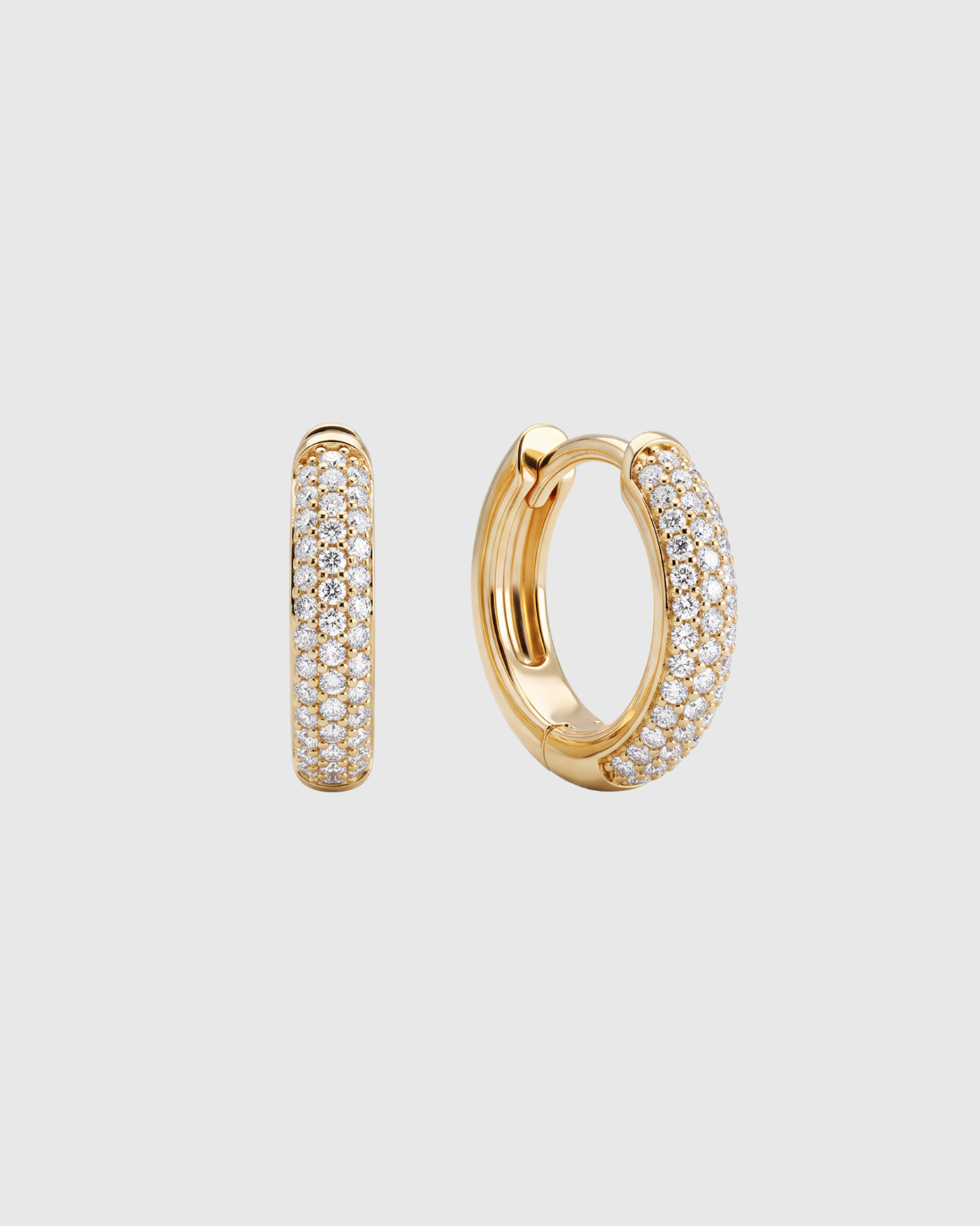 Chunky Pave Huggie - 12mm