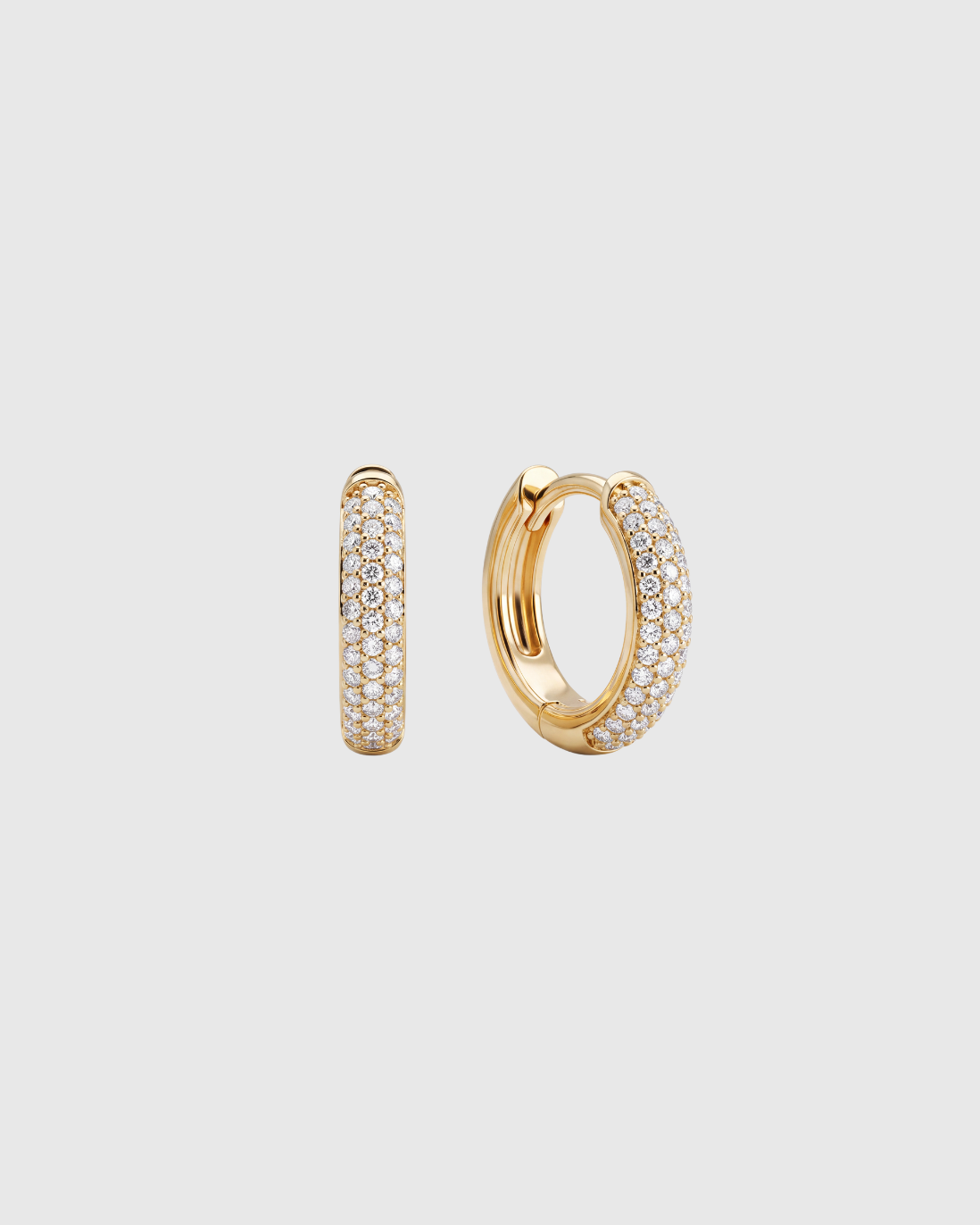 Chunky Pave Huggie - 10mm