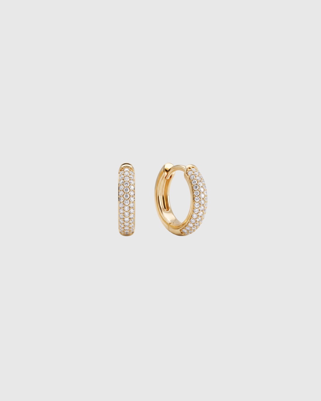 Chunky Pave Huggie -  8mm