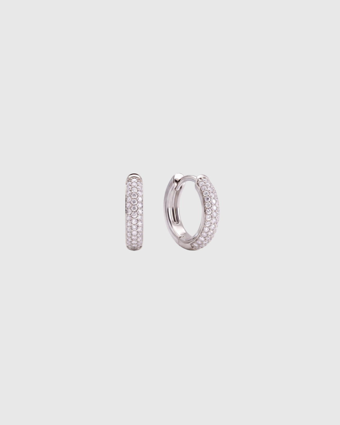 Chunky Pave Huggie -  8mm