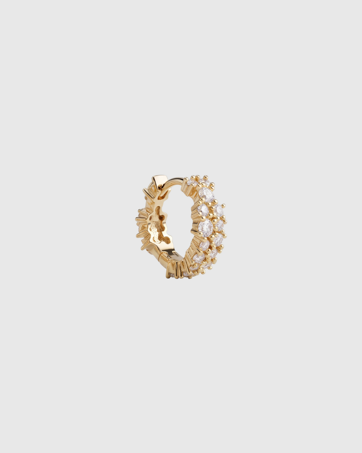 Gathered Crystal Huggie - 10mm