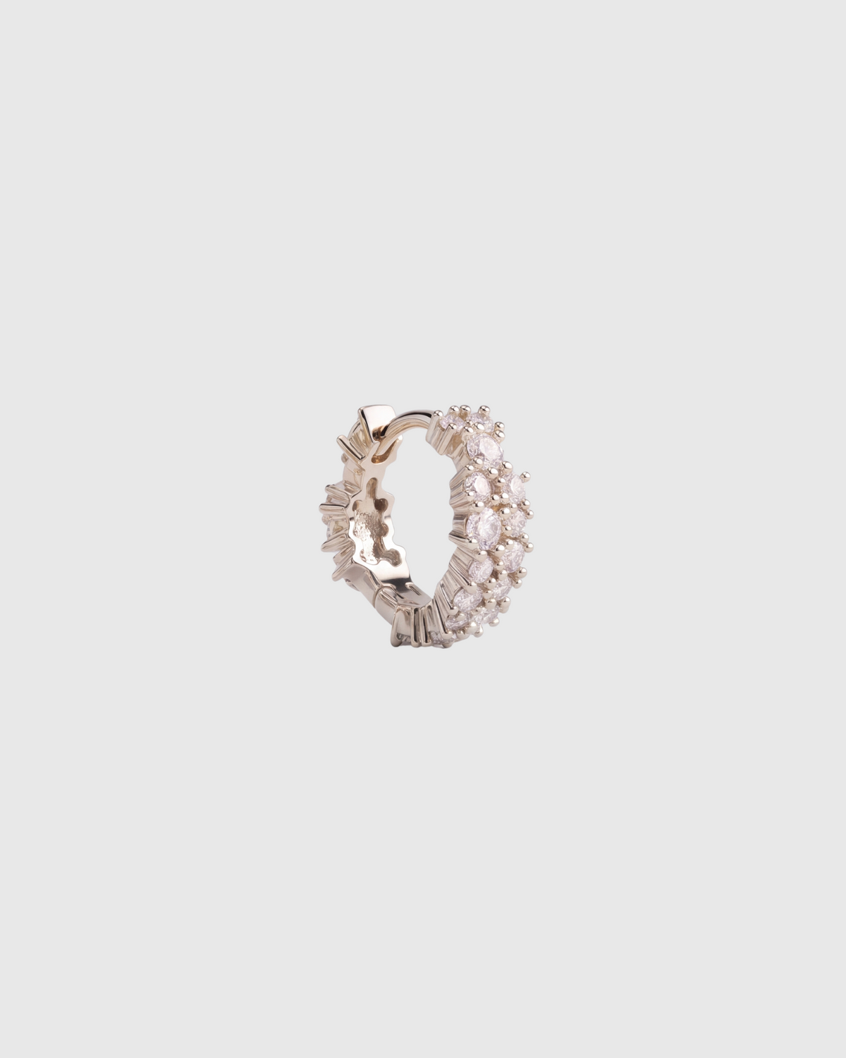 Gathered Crystal Huggie - 10mm
